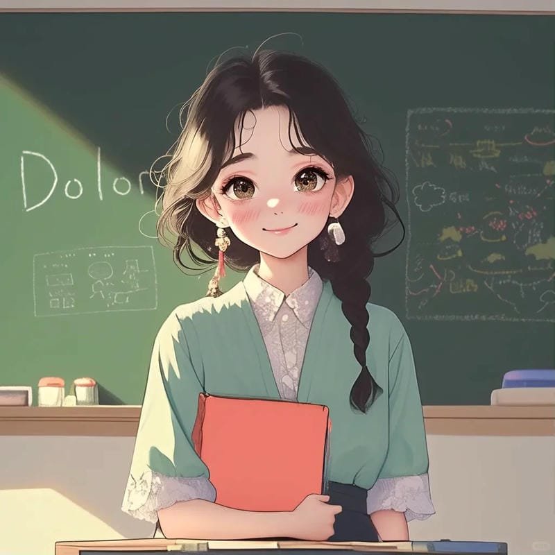 hình cô giáo chibi dạy học sinh