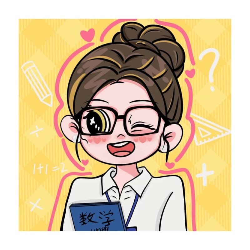 hình cô giáo chibi giơ tay