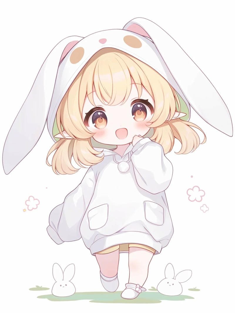 hình em bé chibi khoe dáng