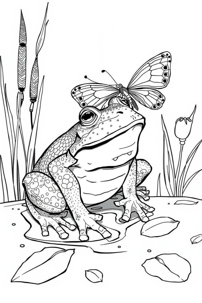 hình tô màu con ếch