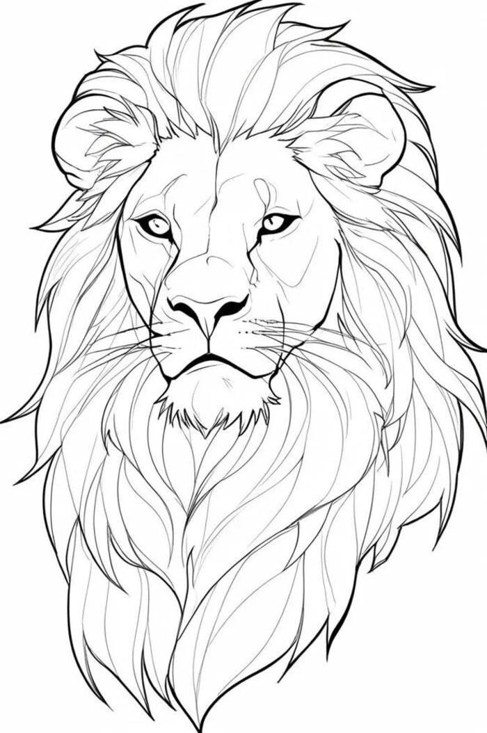hình tô màu sư tử