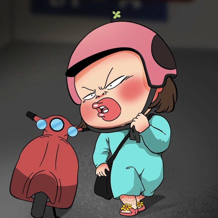 nhãn dán Quỳnh Aka ngộ nghĩnh