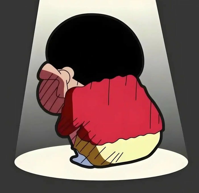 nhãn dán khuôn mặt buồn