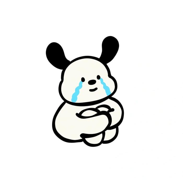 nhãn dán mặt khóc