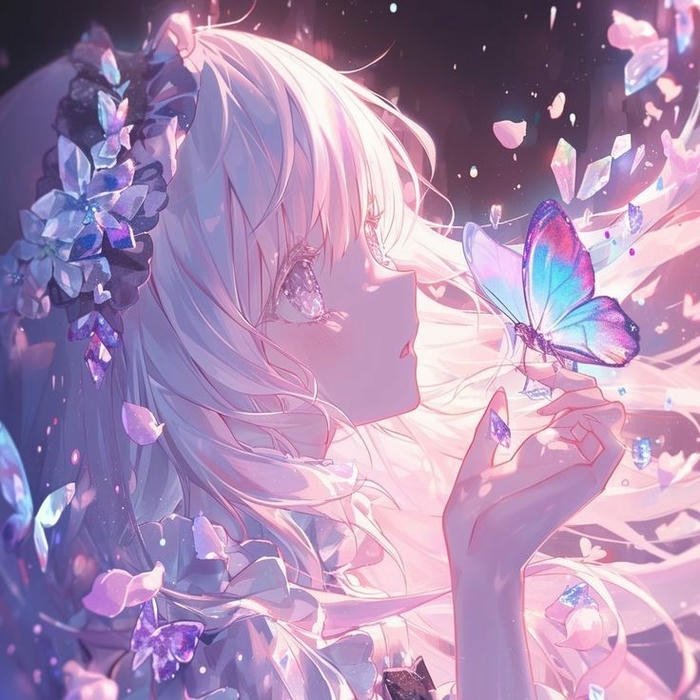 nữ anime avatar sáng thiết kế đáng yêu