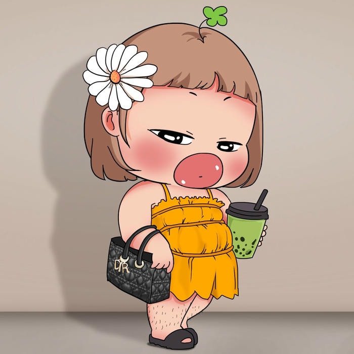 sticker Quỳnh Aka cho laptop