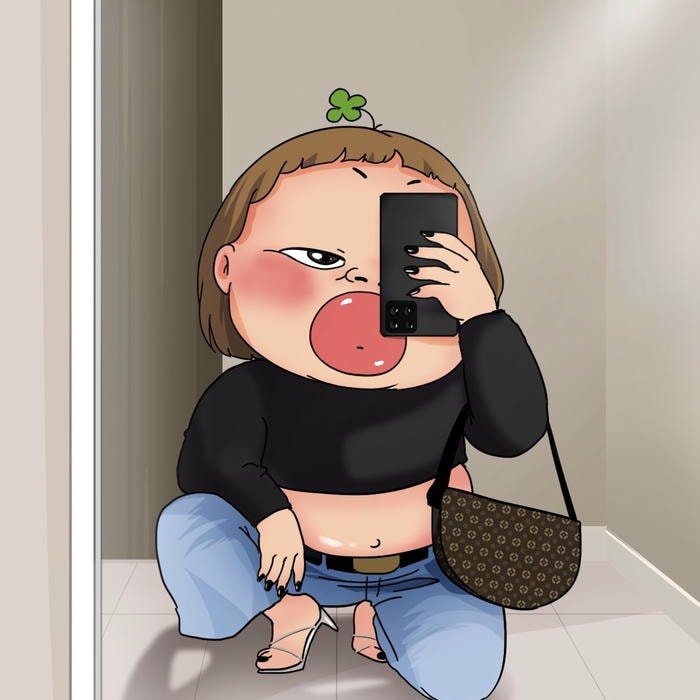 sticker Quỳnh Aka đơn giản