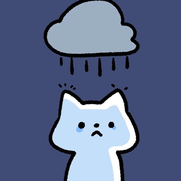 sticker buồn simple