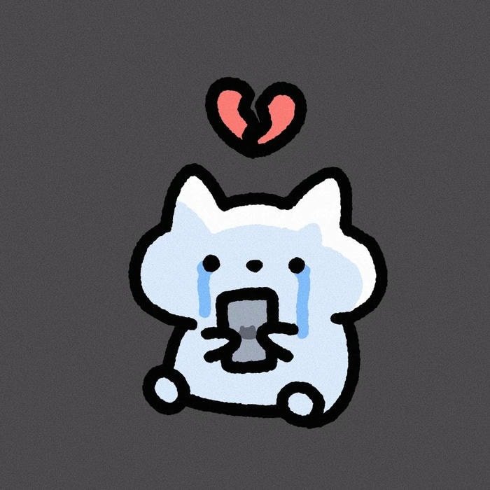 sticker buồn trang trí laptop