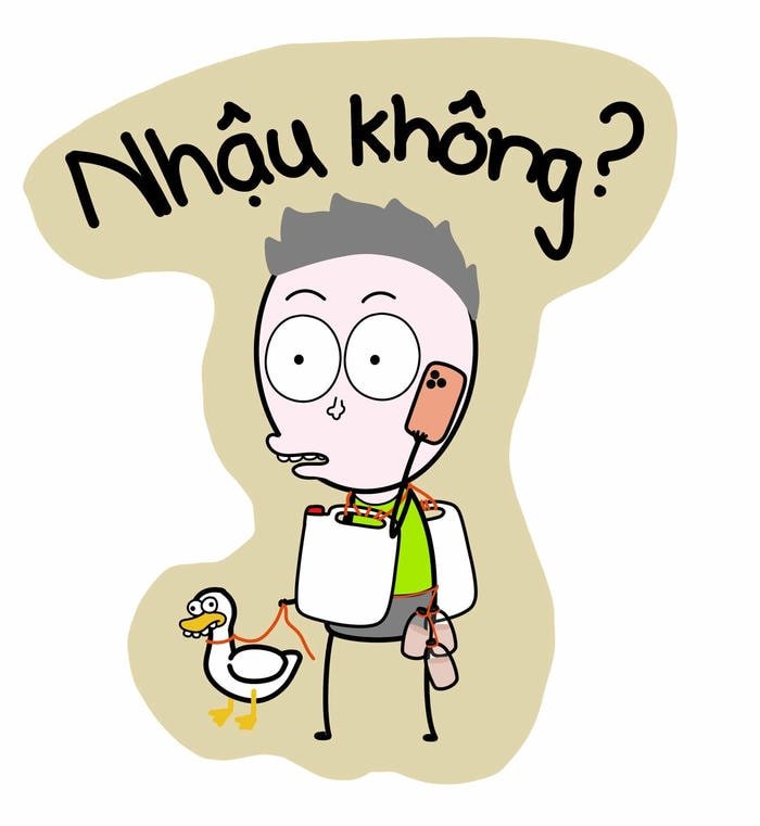 sticker hài dễ thương