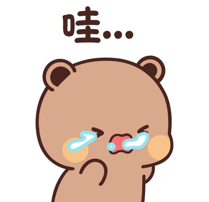 sticker khóc buồn cười