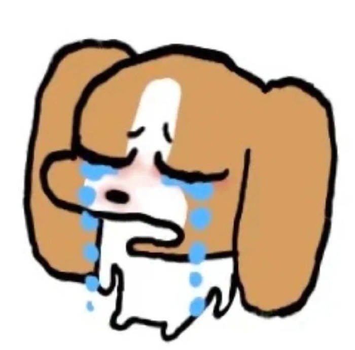 sticker khóc cartoon