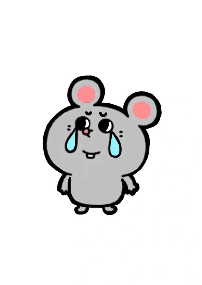 sticker khóc cực cute