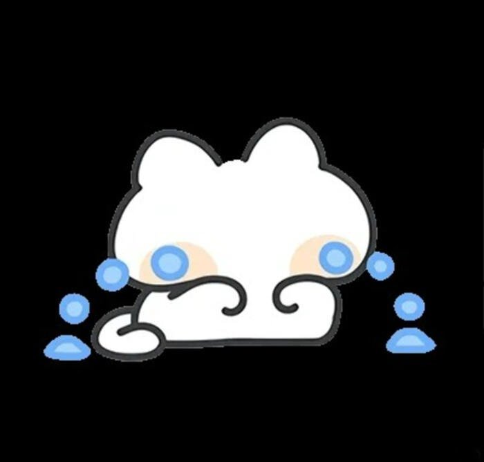 sticker khóc dễ thương pastel