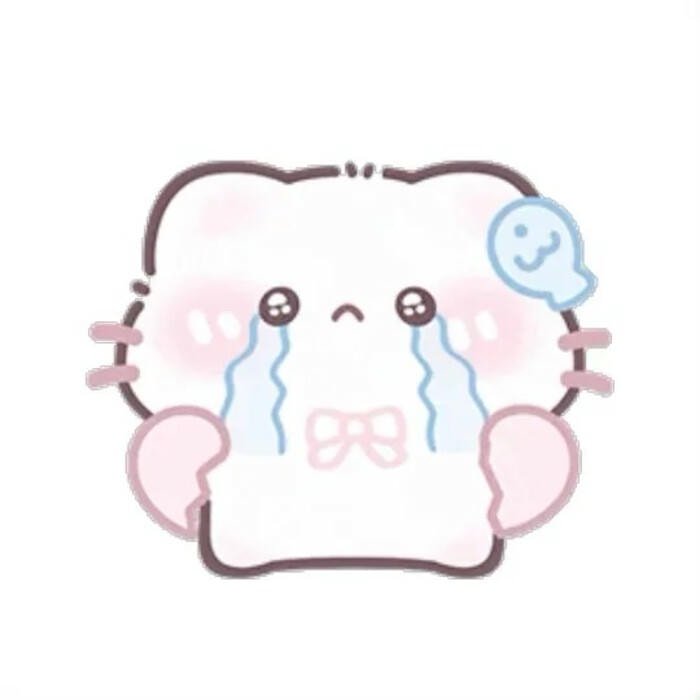 sticker khóc phản ứng