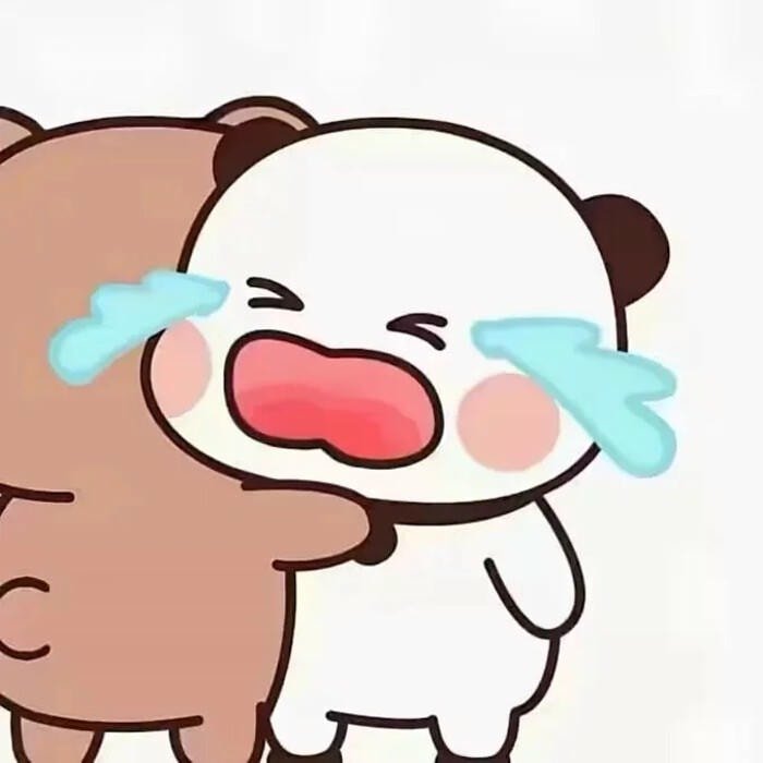 sticker khóc vì cười