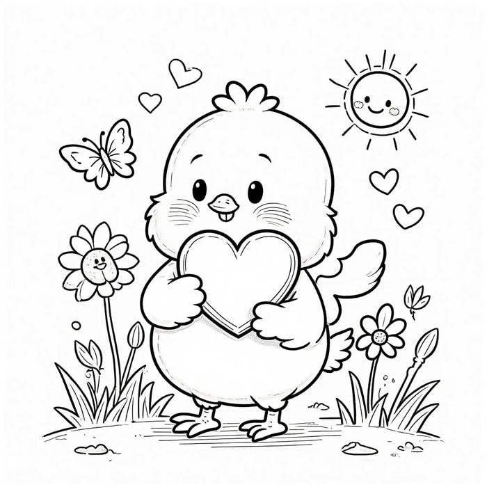 tranh gà mái ngộ nghĩnh mini