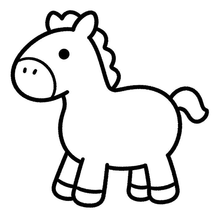 tranh tô màu ngựa chạy