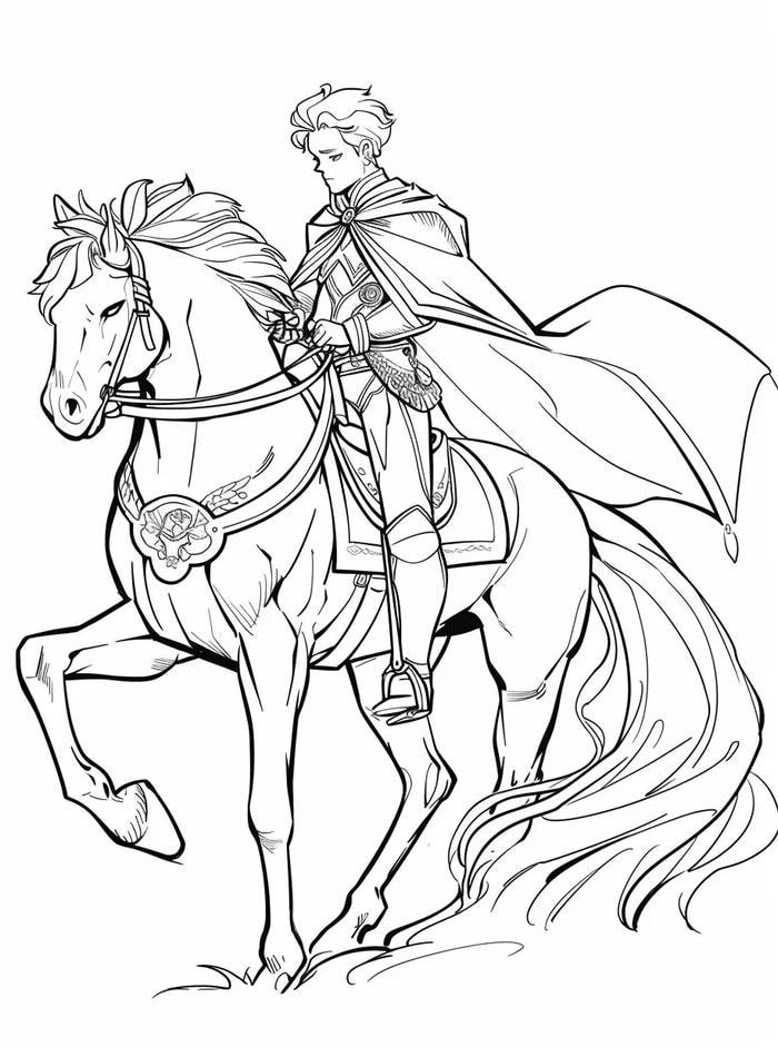 tranh tô màu ngựa cho trẻ mầm non