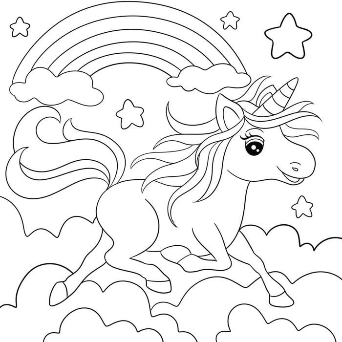 tranh tô màu ngựa con