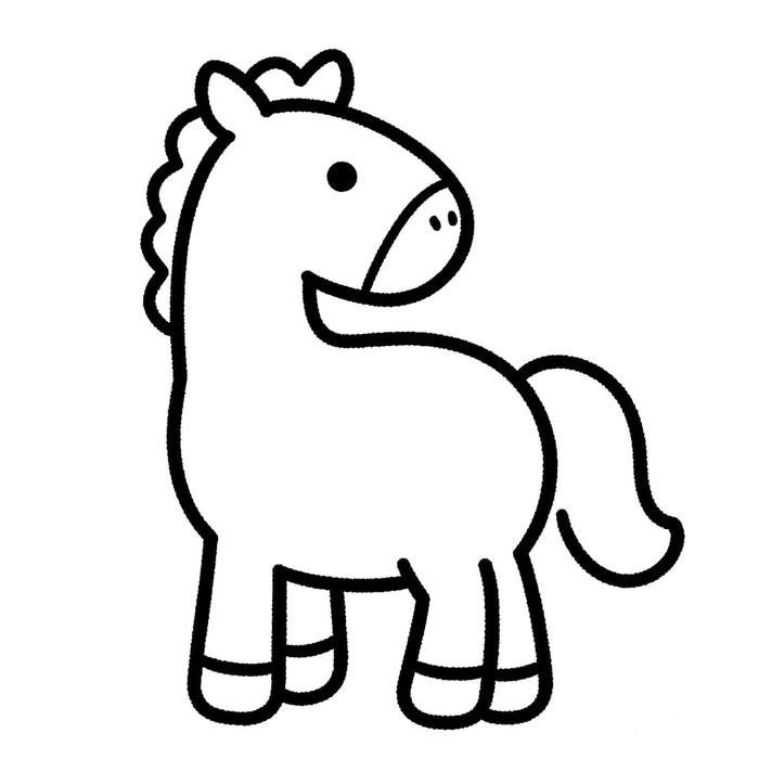 tranh tô màu ngựa dễ vẽ