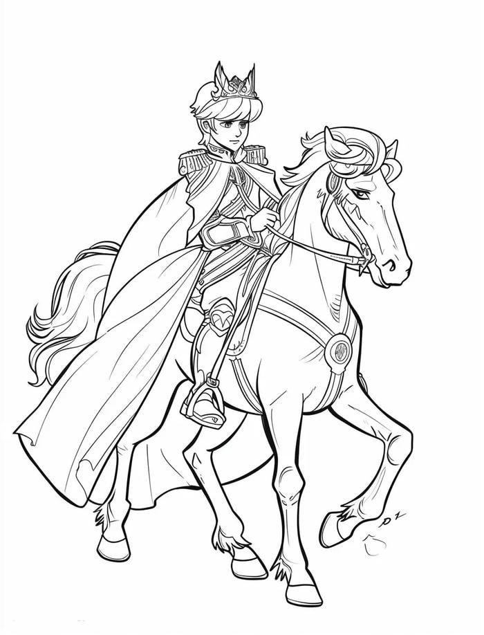 tranh tô màu ngựa đơn giản đẹp