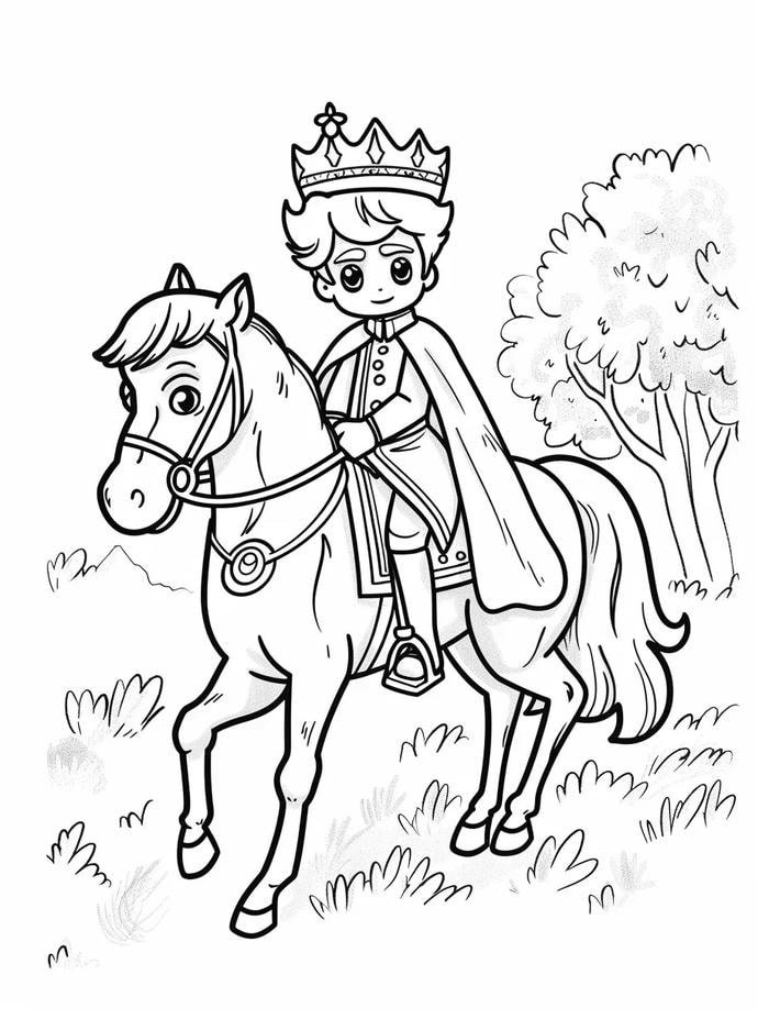 tranh tô màu ngựa hoang dã