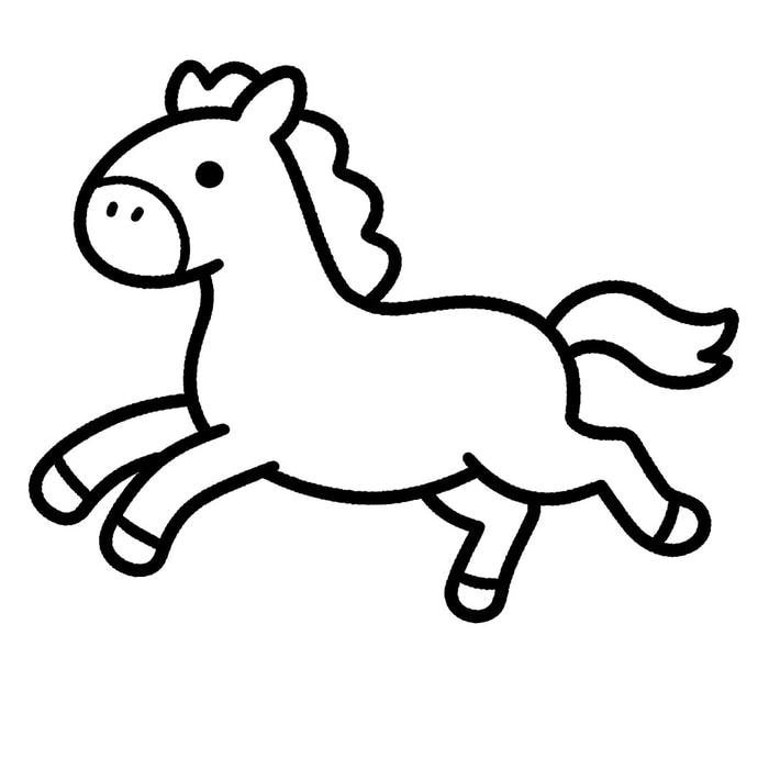 tranh tô màu ngựa học sinh