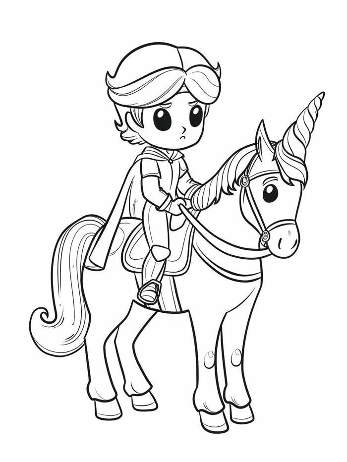 tranh tô màu ngựa nâu đen trắng