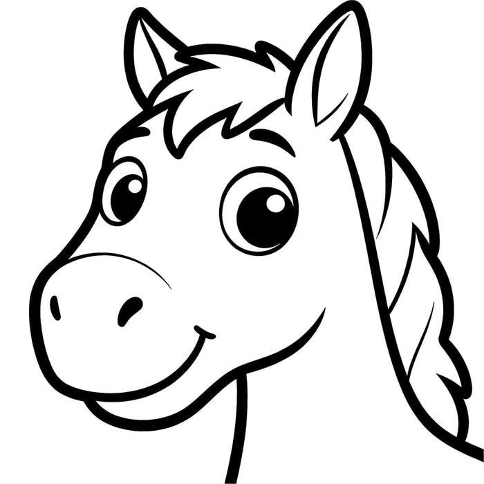 tranh tô màu ngựa phong cảnh