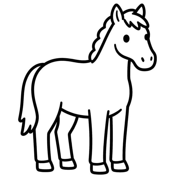 tranh tô màu ngựa và mặt trời