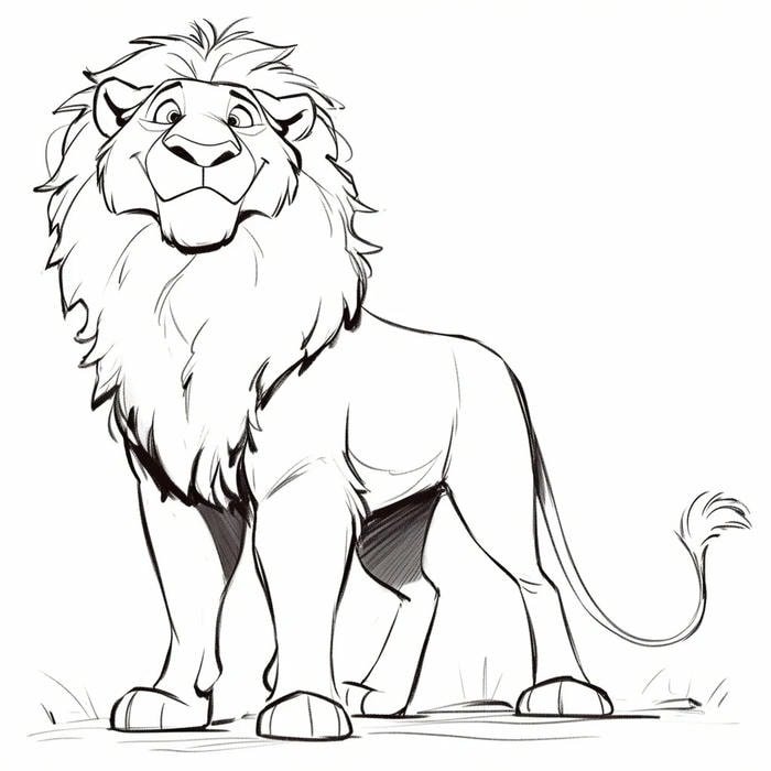 tranh tô màu sư tử cái