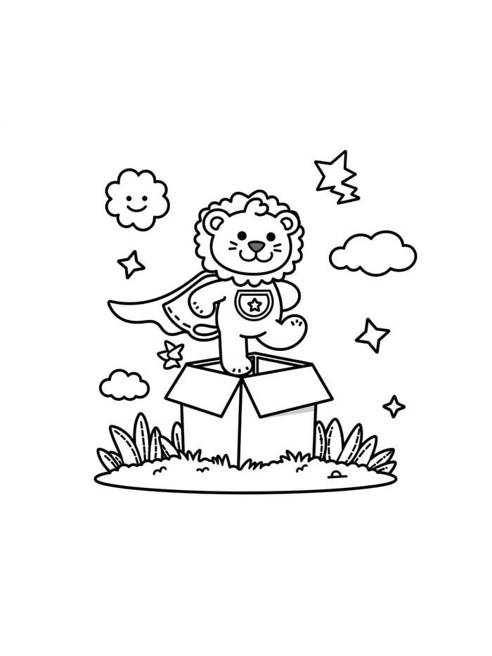 tranh tô màu sư tử đẹp