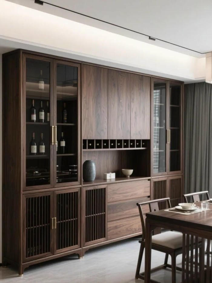 tủ gỗ phù hợp nội thất tối giản