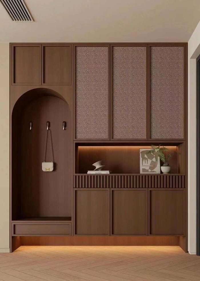 tủ màu nâu trầm trang nhã