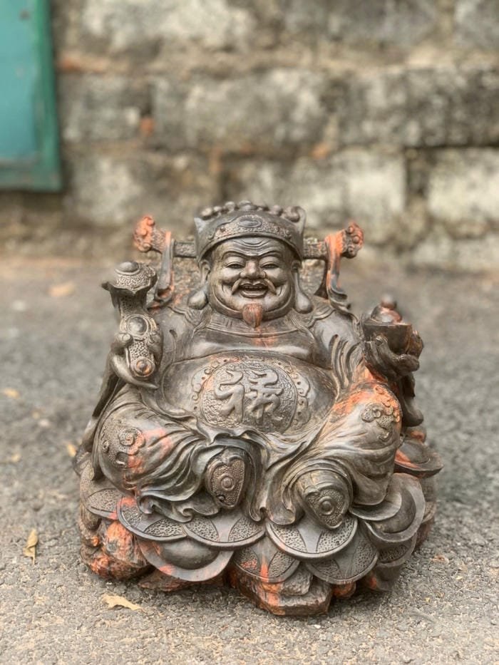tượng Thần Tài gỗ dùng cho kinh doanh