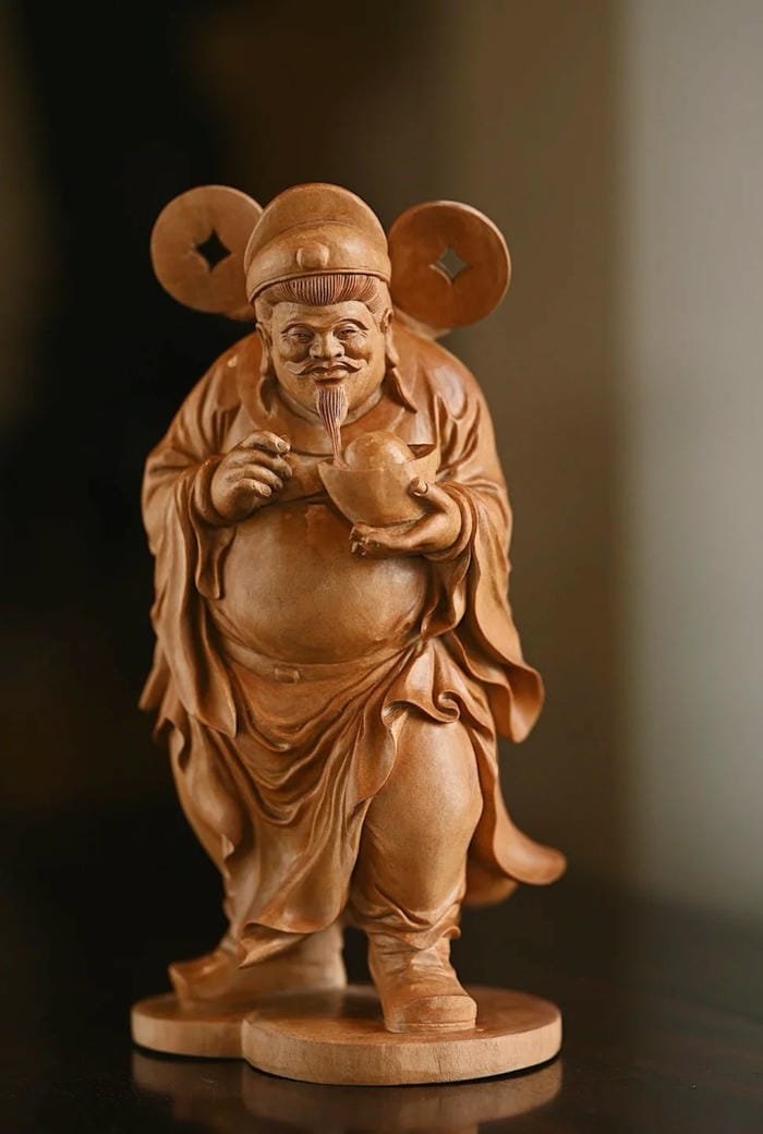 tượng gỗ Thần Tài kích thước nhỏ