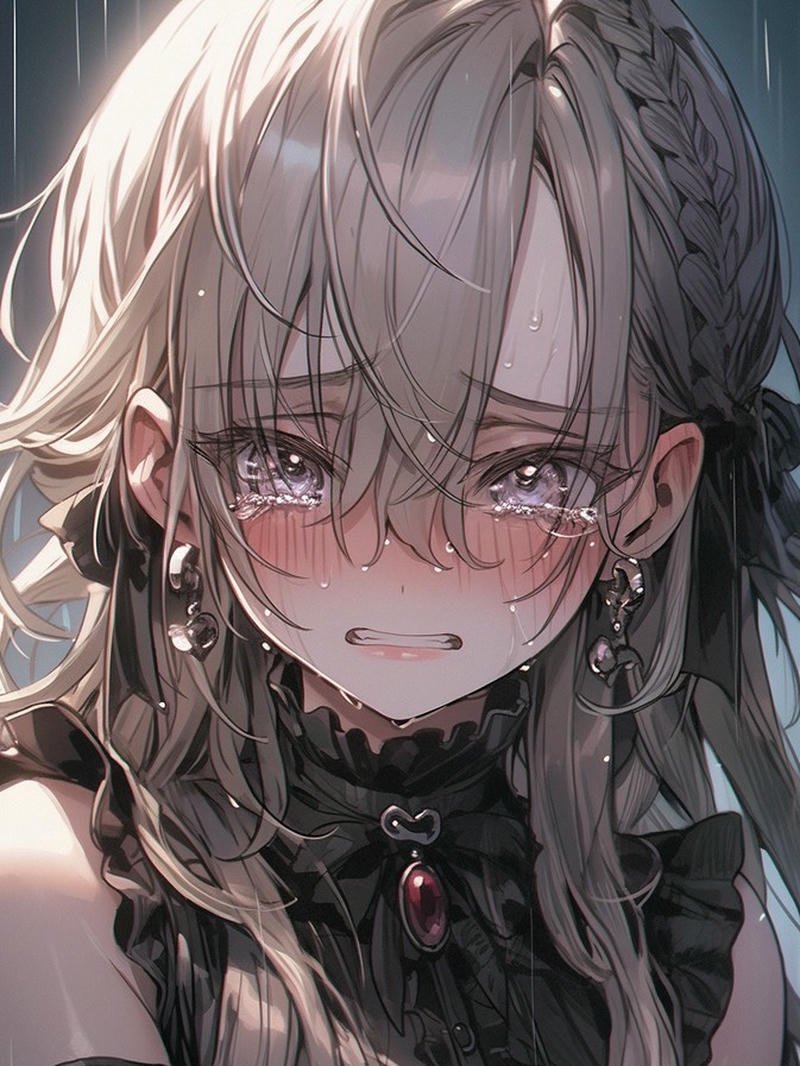 Ảnh anime nữ buồn ánh mắt đầy tâm sự