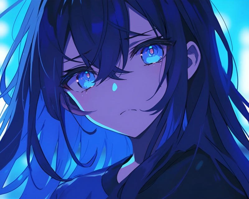 Ảnh anime nữ buồn nét vẽ cảm xúc tinh tế