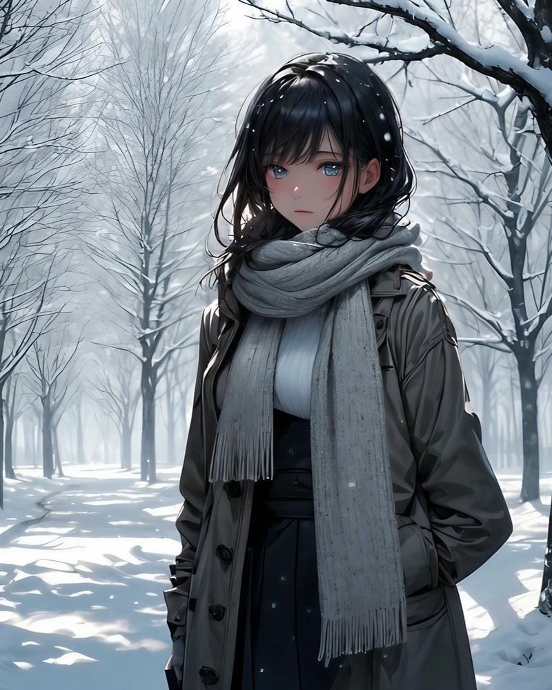 Ảnh anime nữ buồn phong cách cô đơn đêm