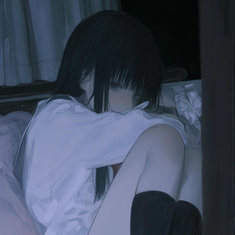 Ảnh avatar buồn nữ anime đầy cảm xúc sâu lắng