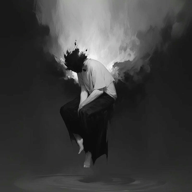 Ảnh avatar đen buồn cảm xúc lặng lẽ cô độc