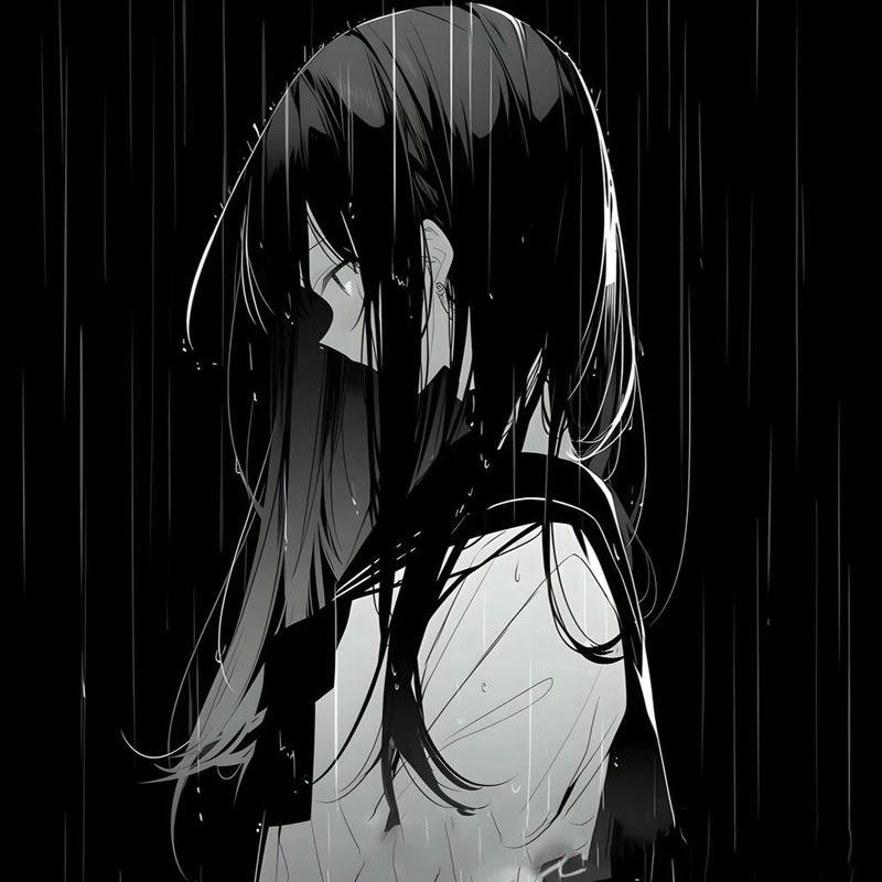 Ảnh avatar đen buồn tâm trạng cô đơn sâu