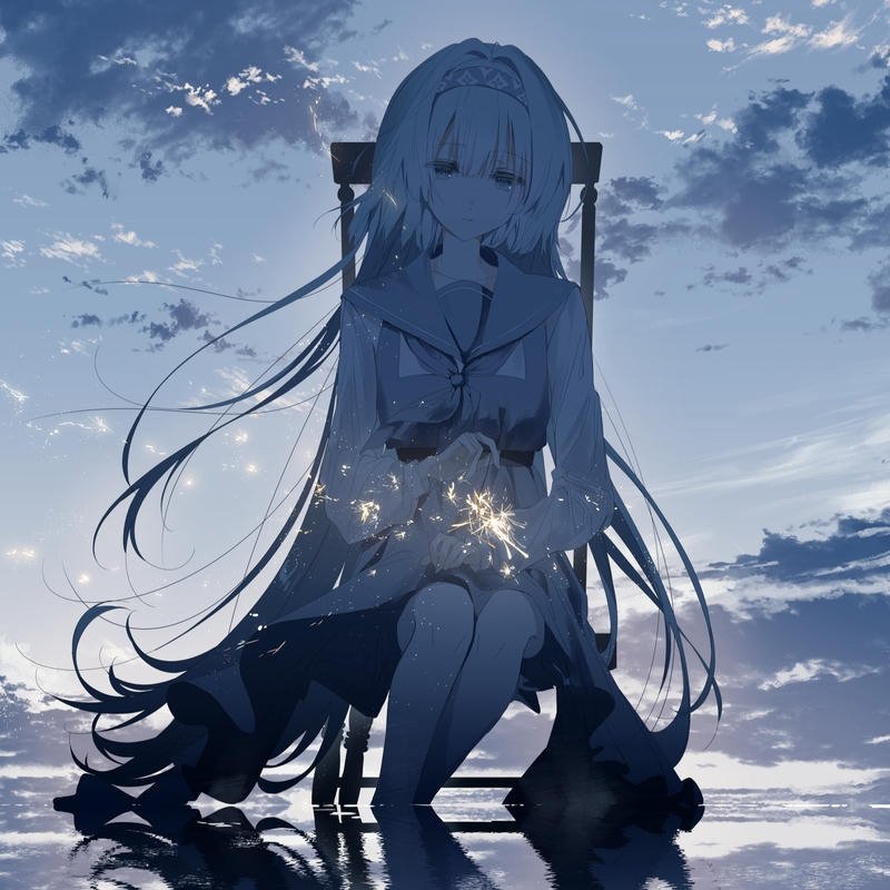 Ảnh avatar nữ anime buồn tâm trạng cô độc