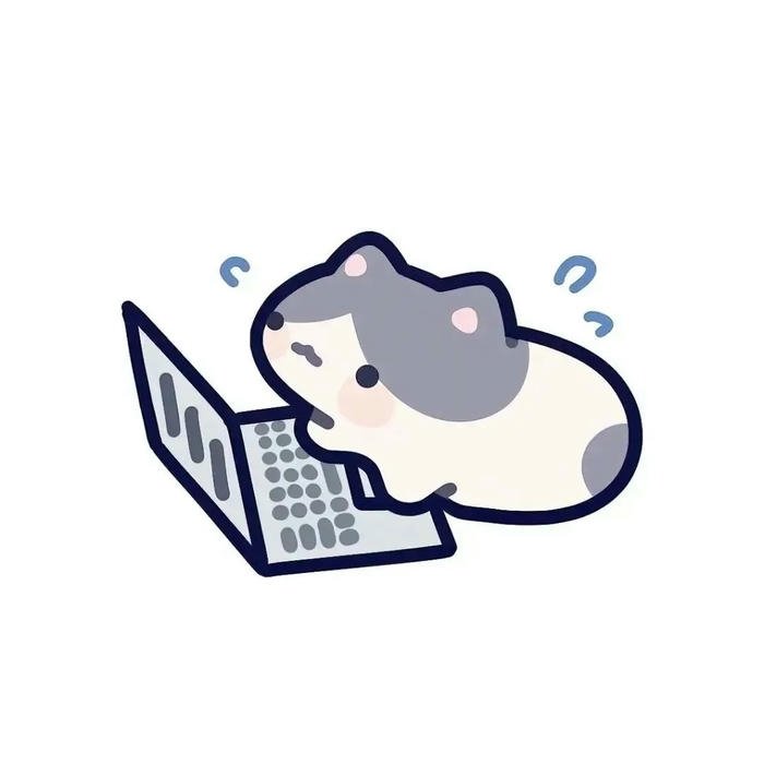 Ảnh mèo dùng laptop nét vẽ avatar trắng tinh