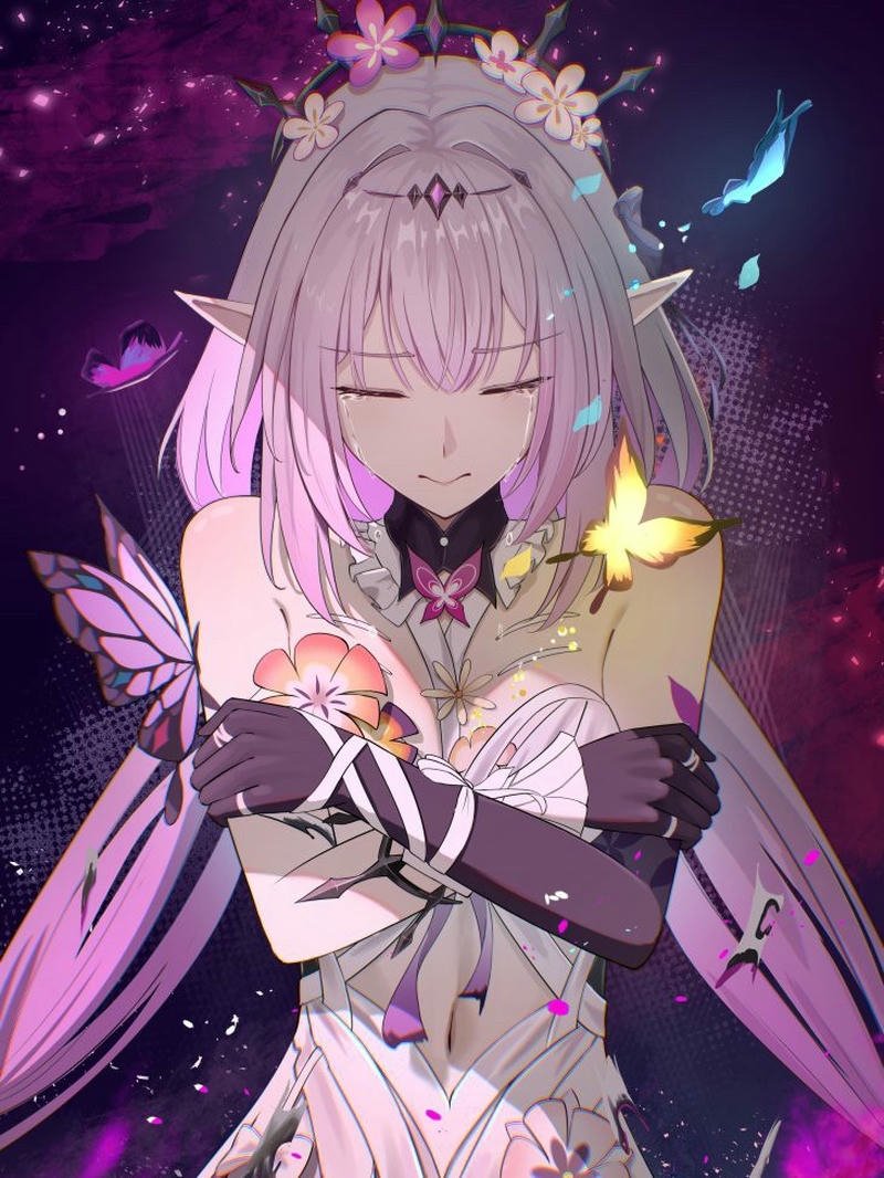 Ảnh nữ anime buồn gam màu u tối