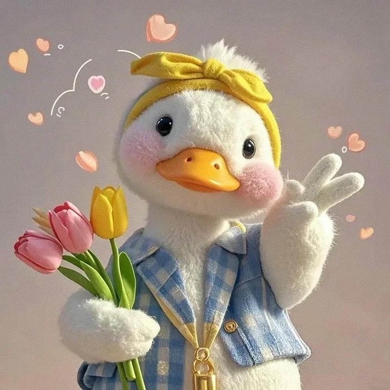 Ảnh vịt cute avatar phong cách hoạt hình chibi