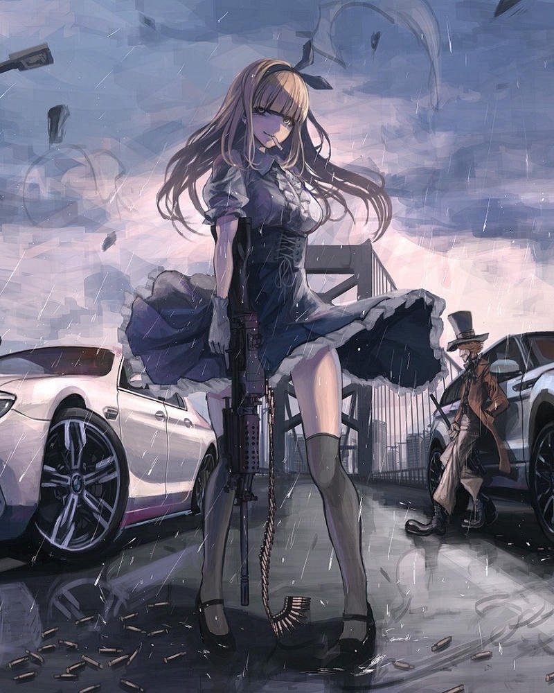 Anime ngầu nữ hình ảnh cá tính ánh mắt lạnh