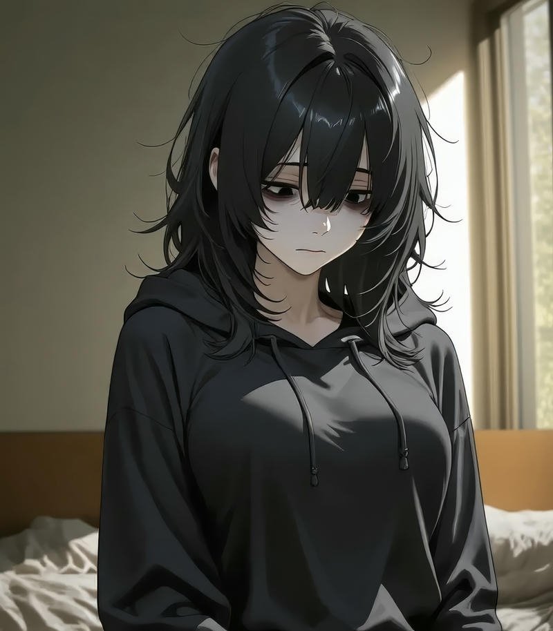 Anime nữ buồn ảnh phong cách buồn man mác