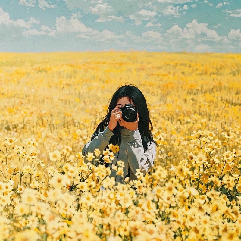 Avatar nữ che mặt hình ảnh nghệ thuật tối giản